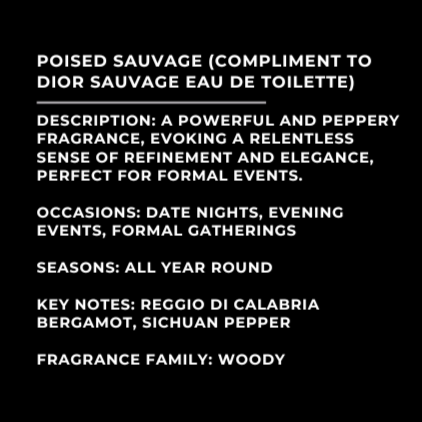 Poised Sauvage | A Bold and Refined Woody Fragrance