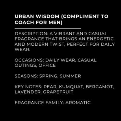 Urban Wisdom | A Vibrant and Modern Aromatic Fragrance